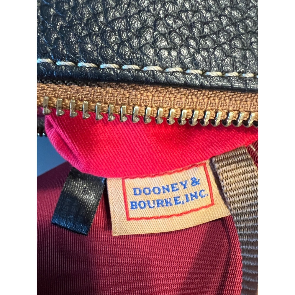 Dooney‎ & Bourke Black & Brown Pebble Grain Crossbody Bag Purse - Picture 16 of 16